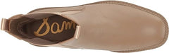 Sam Edelman Laguna Cedarwood Leather Chelsea Moto Rounded Toe Pull On Boots