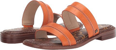 Sam Edelman Haydee Classic Orange Fashion Slip On Open Toe Heeled Slides Sandals