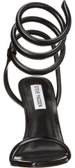 Steve Madden Bali Black Stiletto Heel Ankle Strap Pointed Open Toe Heeled Sandal