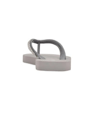 Nine West FLIPS8 Silver Rhinestones Slip On Flat Flips Flop Thong Sandals