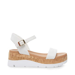 Steve Madden Roselita Ankle Strap Cork Lightweight Platform Wedge Sandals