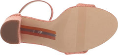 Sam Edelman Yaro Stucco Pink Ankle Strap Open Rounded Toe Block Heeled Sandals