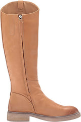 Sam Edelman Fable Cashew Leather Zipper Block Heel Round Toe Knee High Boots