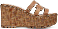 Sam Edelman Laine Light Cuoio Wedge Heel Open Toe Slip On Espadrille Sandals