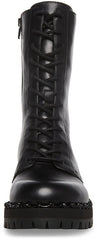 Steve Madden Conrad Leather Lace Up Milatary Moto Pearl Classic Combat Boot