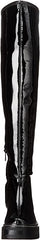 Sam Edelman Lydia Black Chunky Lug Sole Rounded Toe Over The Knee Fashion Boots