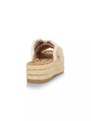 Sam Edelman Ashlynn Sand Fashion Slip On Wedge Platform Open Toe Slides Sandals