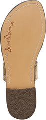 Sam Edelman Gabi Modern Ivory Double Strap Open Toe Slip On Flat Slides Sandals