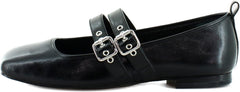 Dolce Vita Ashlyn Midnight Crinkle Patent Mary Jane Squared Toe Ballet Flats