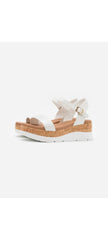 Steve Madden Roselita Ankle Strap Cork Lightweight Platform Wedge Sandals
