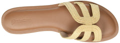 The Drop Monika Raffia Fashion Slip On Flat H-Band Slide All Seasons Sandals
