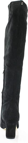 Sam Edelman Sulema Black Block Heel Pointed Toe Fashion Leather Knee High Boots