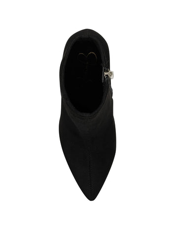 Jessica Simpson Valyn High Stiletto Heel Pointed Toe Platform Sock Booties Black