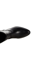 Steve Madden Laredo Black Leather Modern Western Cowboy Mid Calf Classic Boots