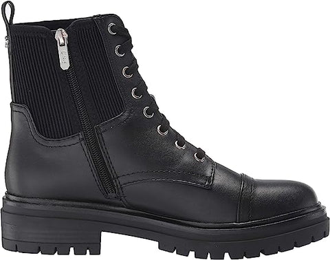 Circus By Sam Edelman Giovanny Black Rounded Toe Lace Up Chunky Heel Combat Boot