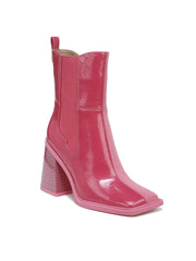 Circus by Sam Edelman Lauren Fuchsia Pink Snip-Toe Chelsea Squared Toe Booties