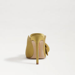 Sam Edelman Azalea Dark Pear Slip On Pointed Toe Bow Detailed Stiletto Pumps.