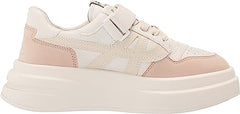 Ash Indy Eggnug White Lace Up Strap Chunky Platform Rounded Toe Fashion Sneakers