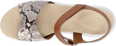 Cole Haan Zerogrand Sandal II Soho Snake/Honey Ankle Strap Open Toe Flat Sandals