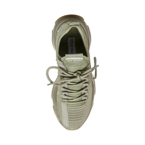Steve Madden Maxima Green/Multi Lace Up Boyfriend Chunky Platform Sneakers