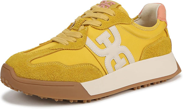 Sam Edelman Langley Saffron Yellow/Cream Chunky Platform Low Top Flat Sneakers