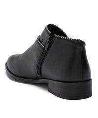 Lucky Brand Perrma Curved Topline Pinpoint Fashion Embellished Moto Edge Boot