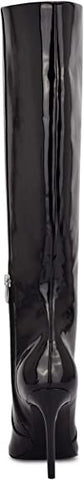 Nine West Taler3 Black1 Patent Pointed Toe Stiletto Heel Knee High Fashion Boots