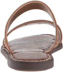 Sam Edelman Gala Slide Saddle Leather Open Toe Two Piece Flat Slip On Sandals