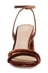 Sam Edelman Kia Copper Squared Open Toe Ankle Strap Block Heeled Sandals