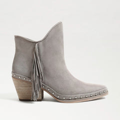 Sam Edelman Willie Pointed Toe Western Block Heel Womens Fringe Ankle Booties