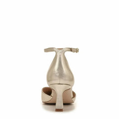 Naturalizer 27 Edit Danica Gold Leather Fashion Ankle Strap Pointed Toe Pump Shoes