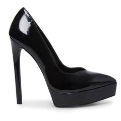 Steve Madden Luxury Black Patent Platform Pointed Toe Stiletto Dress Pump