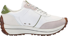 Sam Edelman Jayce White/Lily White/Matcha Green Low Top Lace Up Sneakers