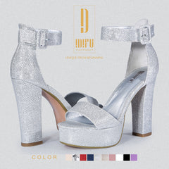 IDIFU Sabrina Platform High Heels Block Ankle Strap Heels Dress Heeled Sandals 8
