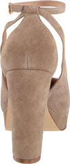 Cole Haan Remi Platform Irish Coffee Suede Ankle Strap Pointed Toe Heeled Pumps