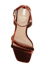 Sam Edelman Kia Copper Squared Open Toe Ankle Strap Block Heeled Sandals