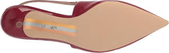 Sam Edelman Fitzgerald Red Mahogany Pointed Toe Slingback Kitten Heeled Pumps