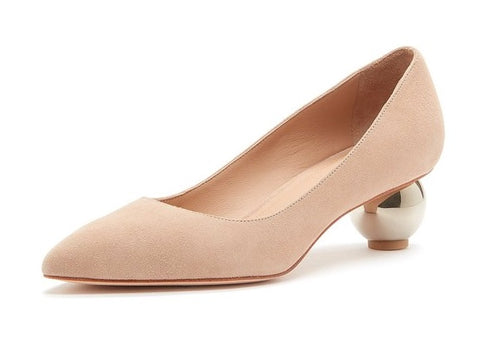 Pour La Victoire Kiki Unique Sphere Heel Pointed Toe Dress Classic Fashion Pumps