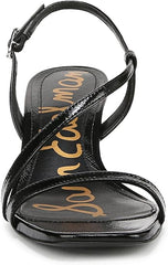 Sam Edelman Prance Black Leather Open Toe Ankle Strap Stiletto Heeled Sandals