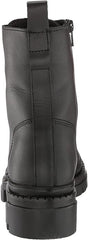 Steve Madden Jamisyn Black Leather Fashion Lace Up Ankle Chunky Combat Boots