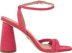 Sam Edelman Kia Ultra Fuchsia Squared Toe Ankle Strap Block Heeled Wide Sandals
