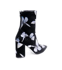 Cecelia New York EMMIE Fitted Stretch Block Heeled Bootie BUTTERFLY SUEDE