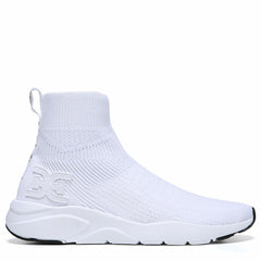 Sam Edelman Tara White Knit Stretch Slip On Sock Fitted Rounded Toe Sneakers