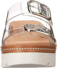 Chinese Laundry Surfs Up Clear Slip On Open Toe Platform & Wedge Sandals