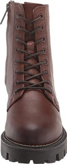 Sam Edelman Garret Dark Brown Waterproof Leather Lace Up Platform Ankle Boots