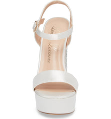 Lauren Lorraine Carly Platform Sandal Satin Prom High Bridal Open Wedding Pump