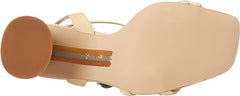 Sam Edelman Kia Eggshell Squared Open Toe Ankle Strap Block Heeled Sandals