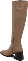 Sam Edelman Wade Stacked Heel Square Toe Retro Wide Calf Knee High Fashion Boots