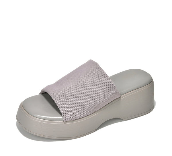Platform Sandals Women Wedges Slides Chunky Heels Wedge Sandals Fabric Mule Fitted Cloud Lightweight Shoes Slipper +Memory Foam