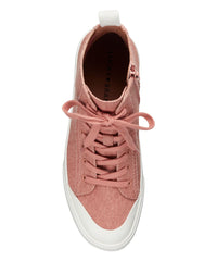 Lucky Brand Eisley Canyon Clay Coral Lace Up High Top Sneaker Combat Booties